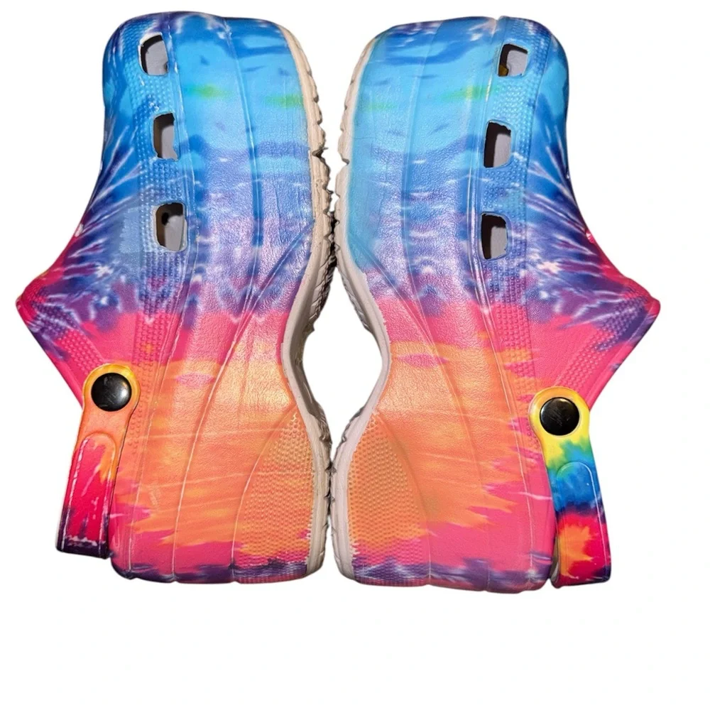 Colorful Tie-Dye Gardner Clogs Platform Size 9M